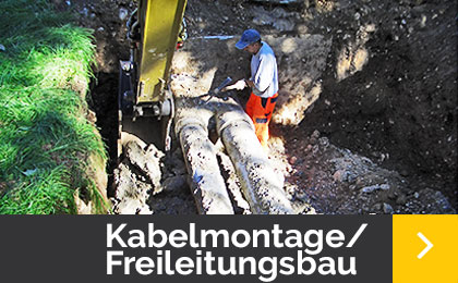 Kabelmontage - Freileitungsbau - Menner Tiefbau Breisach