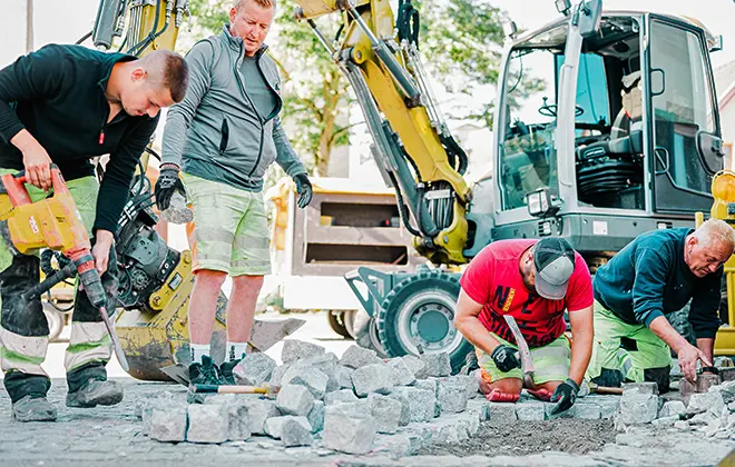 Menner Tiefbau Pflasterarbeiten