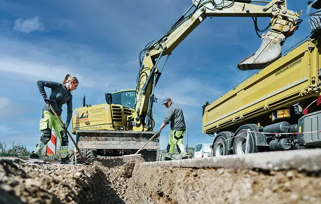 Menner Tiefbau Baustelle Tuniberg  